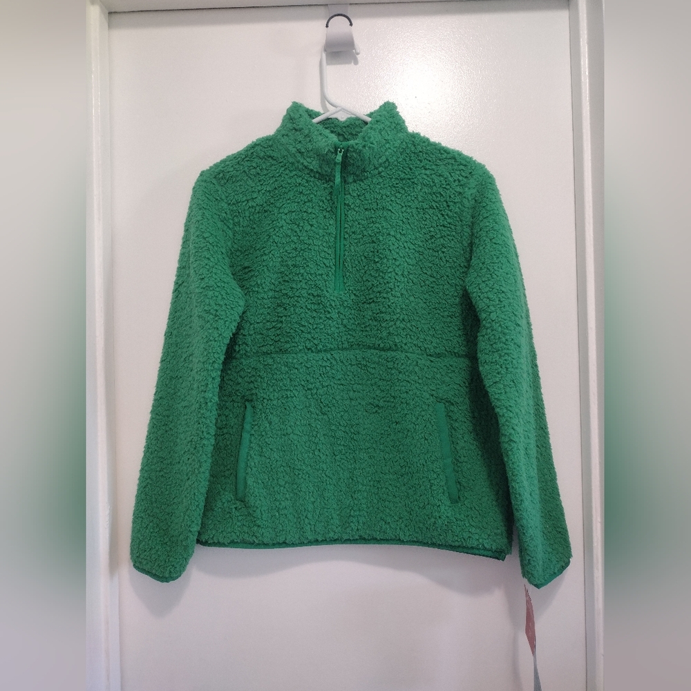 NWT Wondershop Green Quarter Zip Sherpa Jacket XL